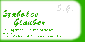 szabolcs glauber business card